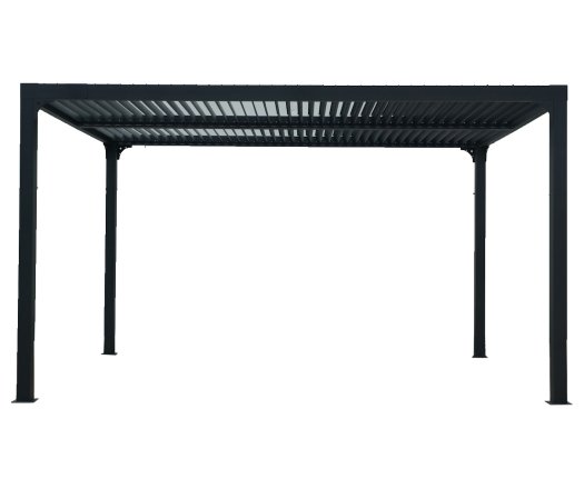 Pergola Bioclimatique avec ventelles, Aluminium gris anthracite, 3.60 x 3.00m, 10.80m²