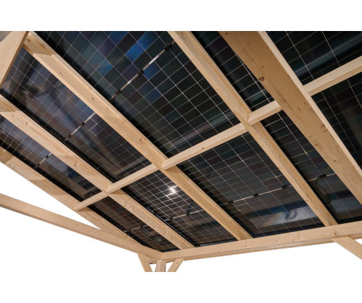 Carport photovoltaïque Wattoit 3kWc, 120 x 120 mm, 3.75 x 3.52 m, 13.20m²