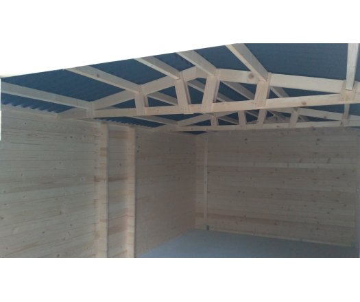 Garage Dorna, Epicéa Madriers 28mm, 3.50 x 5.40m, 19m²