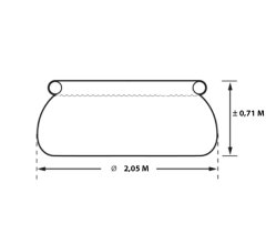 Habillage hexagonal pour spas et piscines gonflables, Bois, 2.60 x 2.10 m, 5.46m²