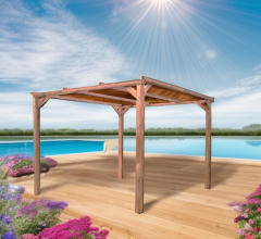 Pergola Thonon, THT  sans couverture, 3.00 x 3.00 m, 9.00m²