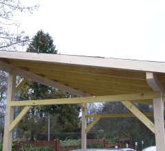 Carport Avento, Epicéa du nord section 120 x 120mm, 3.00 x 3.60m, 16.20m²