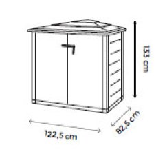 Coffre de jardin résine Garofalo, 1.22 x 0.82 m, 1.00m²