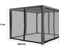 Kit rideau moustiquaire pour pergola PER 3630 BI