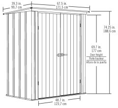 Abri Métal, spécial espace restreint, 1.70 x 0.90m, 1.50m²