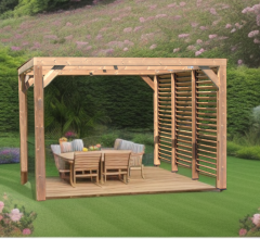 Pergola Thermauvent avec ventelles /1 coté, THT, 3.40 x 3.10m, 10.70m²