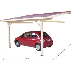 Carport, Epicéa du nord section 120 x 120mm, 3.00 x 3.60m, 16.20m²