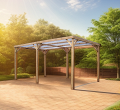 Pergola Thonon, THT avec couverture PVC, 3.00 x 5.00 m, 15.00m²