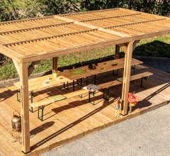 Pergola Thermauvent avec ventelles, THT, 3.50 x 6.20m, 21.70m²