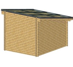 Abri photovoltaïque Lumibois 3kWc, Epicéa massif 42mm, 3.48 x 3.81 m, 13.26 m²