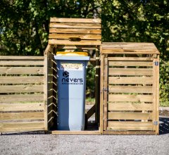 Cache poubelle, bois autoclavé double, 1.50 x 0.90 m, 1.35m²