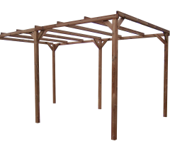 Pergola Thonon, THT  sans couverture, 3.00 x 5.00 m, 15.00m²