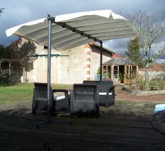 Pergola Marquise avec toile, Aluminium, 2.50 x 3.40, 8.50m²