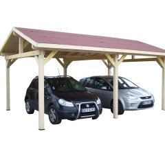 Carport Karpa, Epicéa du nord section 120 x 120mm, 3.90 x 5.90m, 28.40m²