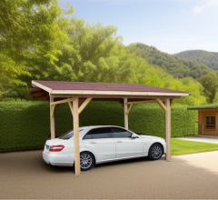 Carport Avento, Epicéa du nord section 120 x 120mm, 3.00 x 3.60m, 16.20m²