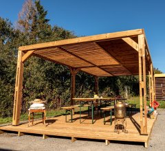 Pergola Thermauvent avec ventelles, THT, 3.50 x 6.20m, 21.70m²