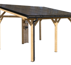 Carport photovoltaïque Wattoit 5kWc, 120 x 120 mm, 3,75 x 4,67 m, 17.51m²