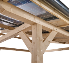 Carport photovoltaïque Wattoit 6kWc, 120 x 120 mm, 3.75 x 6.97m, 26.14m²