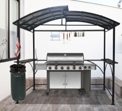 Carport Barbecue, Aluminium 0.8mm, 2.60 x 1.50m, 3.90m²