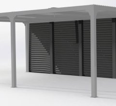 Ventelles aluminium mobiles pour côté 3,60 m pour pergola bioclimatique PER 3630 BI et PER 3660 BI