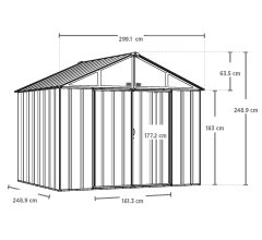 Abri Métal, grand volume, 2.9m x 2.4m, 7.00m²