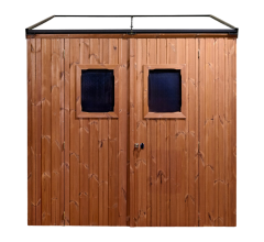 Abri photovoltaïque Lumibois 1kWc, THT, "Plug and play", bardage 19mm, 1,90 x 2,36 m, 4,48 m²