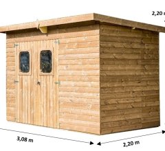 Abri theora, THT panneaux 19mm, 3.10 x 2.20m, 6.80m²