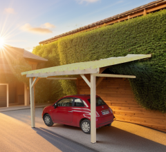 Carport, Epicéa du nord section 120 x 120mm, 3.00 x 3.60m, 16.20m²