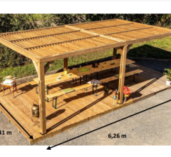 Pergola Thermauvent avec ventelles, THT, 3.50 x 6.20m, 21.70m²