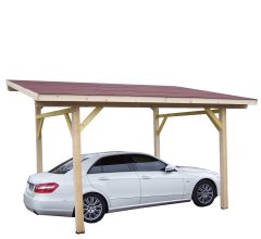 Carport Avento, Epicéa du nord section 120 x 120mm, 3.00 x 3.60m, 16.20m²