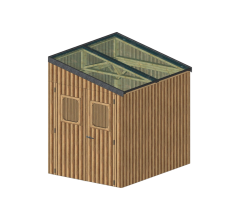 Abri photovoltaïque Lumibois 1kWc, THT, "Plug and play", bardage 19mm, 1,90 x 2,36 m, 4,48 m²