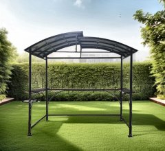 Carport Barbecue, Aluminium 0.8mm, 2.60 x 1.50m, 3.90m²