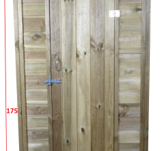 Abri de jardin mural, Bois avec traitement autoclave, 1.10 x 0.65 m, 0.70m²