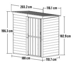 Abri Métal, 2.00 x 1.10m, 2.20m²