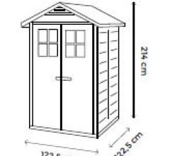 Abri résine GAROFALO, 1.22 x 1.22 m,1,97 m2