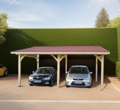 Carport, Epicéa du nord, 3.90 x 5.90m, 28m²