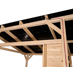 Carport photovoltaïque Wattoit 4kWc, 120 x 120 mm, 3.75 x 4.63m, 17.51 m²