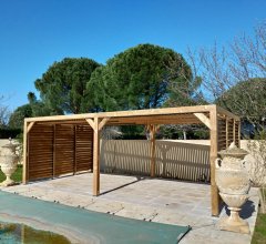 Pergola Thermauvent avec ventelles /Toit et 2 parois THT, 3.40 x 6.20m, 21.30m²