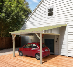 Carport, Epicéa du nord section 120 x 120mm, 3.00 x 3.60m, 16.20m²