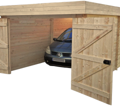 Garage Donur, Epicéa Madriers 28mm, 3.10 x 6.00m, 19.00m²