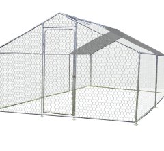 Enclos parc grillagé pour animaux, Acier, 3.00 x 4.00m, 12m²