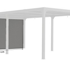 Rideau pour pergola bioclimatique ,Pour PER3630 et 3660 avec rail pour côté 3,60 m couleur gris