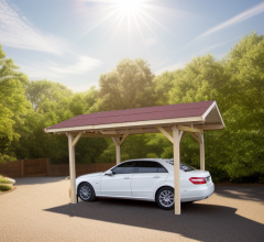 Carport Karpa, Epicéa du nord section 120 x 45mm, 3.50 x 5.00m, 17.50m²