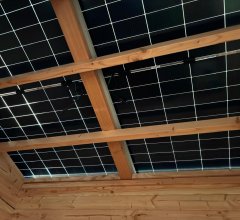 Abri photovoltaïque Lumibois 3kWc, Epicéa massif 42mm, 3.48 x 3.81 m, 13.26 m²