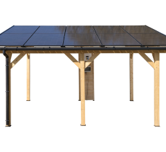 Carport photovoltaïque Wattoit 5kWc, 120 x 120 mm, 3,75 x 4,67 m, 17.51m²