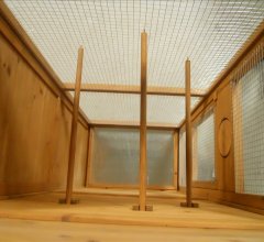 Cage à oiseaux standard, Bois, 0.41 x 0.63m, 0.42m²