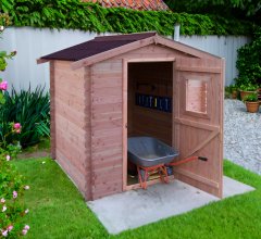 Abri Dhana, Douglas Madriers 28mm, 2.00 x 2.00m, 4.00m²