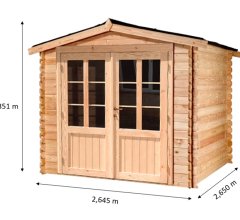 Abri Dhana, Douglas Madriers 28mm, 2.35 x 2.13m, 5.01m²