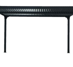 Pergola Bioclimatique avec ventelles, Aluminium gris anthracite, 3.60 x 3.00m, 10.80m²