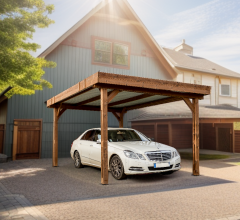 Carport Thones, THT section 40 x 140mm//40 x 120mm, 3.00 x 4.60m, 17.50m²